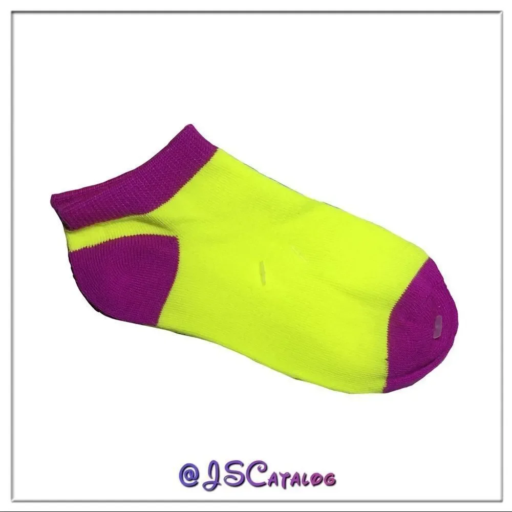 NEW 6 Pairs Kids Bright Colors No-Show Socks